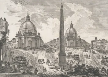 The Piazza del Popolo, ca. 1750