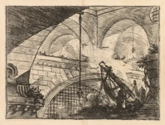 The Prisons: A Series of Galleries with Crane-Like Erection of Beams, 1745-1750