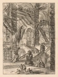 The Prisons: A Vast Interior with Trophies