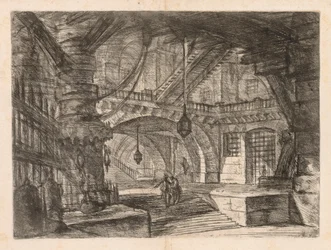 The Prisons: A Wide Hall with Lanterns