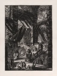 The Staircase with Trophies, Plate 8 from Carceri