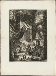 The Staircase with Trophies, plate 8 from Imaginary Prisons