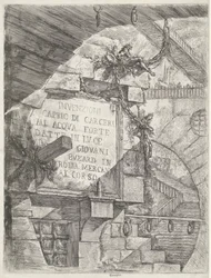 Title Print with View in Dungeon and Title on Wall