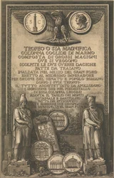 Title Page with Eagle, Coin Showing Image of Trajan