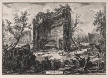 View of the Remains of the Buildings on the Second Floor of the Baths of Titus, from Views of Rome