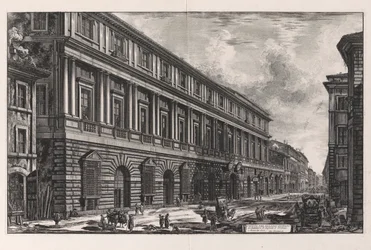 View of the Stopani Palace. Architecture by Rafaele