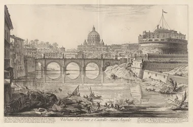 View of the Bridge and Castel Sant