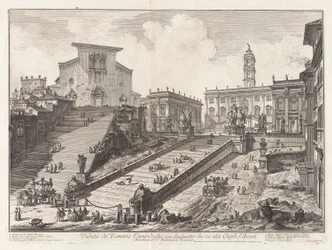 View of the Roman Capitol with Staircase
