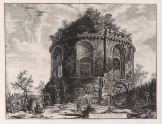 View of the so-called Temple of the Cough on the Via Tiburtina, a Mile from Tivoli, from Views of Rome