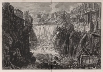 View of the Waterfall of Tivoli, from Views of Rome