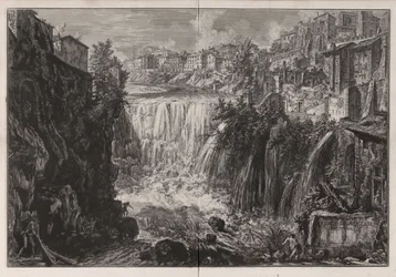 View of the Waterfall of Tivoli, from Vedute di Roma