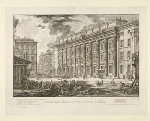 View of the Customs House in Piazza di Pietra, from Vedute di Roma