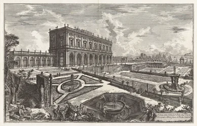 View of the Villa of His Eminence Cardinal Alessandro Albani, outside Porta Salaria, from Vedute di Roma (Views of Rome)