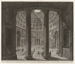 Interior View of the Pantheon..., from "Views of Rome"