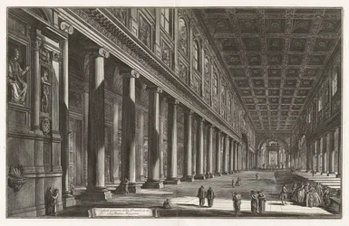 Interior View of the Basilica of Santa Maria Maggiore, from Vedute di Roma (Views of Rome)