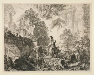 Views of Rome: Frontispiece with Statue of Minerva