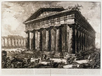 View of Temple of Neptune at Paestum