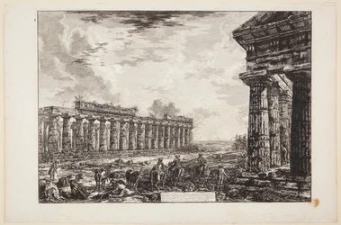 View of the 18 Side Columns, Drawn from the Side Opposite Those Shown in the First Plate [...]