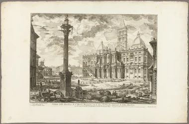 View of the Basilica of S. Maria Maggiore with its Two Flanking Wings, from Views of Rome