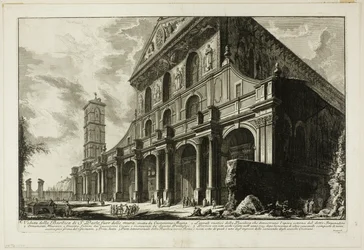 View of the Basilica of St. Paul outside the Walls, built by Constantine the Great, from Views of Rome