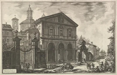 View of the Basilica of San Sebastiano fuori delle mura [St. Sebastian outside the Walls] on the Appian Way, from Vedute di Roma (Roman Views)