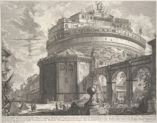 View of the Mausoleum of the Emperor Hadrian now called Castel S. Angelo