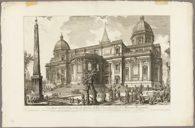 View of the Rear Entrance of the Basilica of S. Maria Maggiore, from Views of Rome