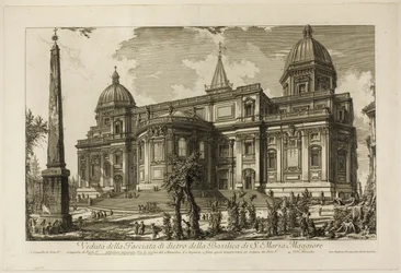 View of the Rear Entrance of the Basilica of S. Maria Maggiore, from Views of Rome