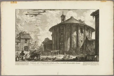 View of the Temple of Cybele in the Piazza of the Bocca della Verità, from Views of Rome