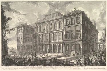 View of the Palace of the Illustrious Barberini Family on the Quirinal Hill