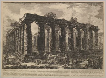 View Showing the Remains of a Large Enclosure of Columns