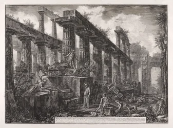 View of the Remains of the Cella of the Temple of Neptune, from Different Views of ... Pesto