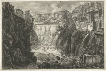 Waterfall in Tivoli (Veduta della Cascata di Tivoli)