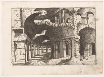 View in the Colosseum in Rome