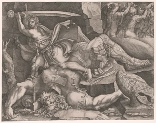 David Cutting Off Goliath