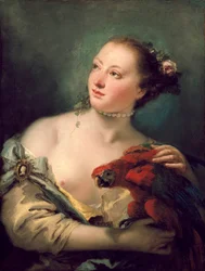 A Young Woman with a Macaw, late 1760