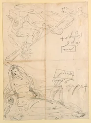 Two Sketches of River Gods, ca. 1750