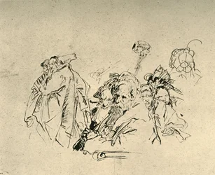 Group of Orientals, mid 18th Century, 1928