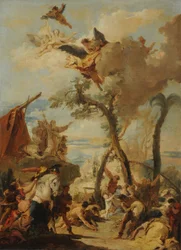 The Hebrews Gathering Manna in the Desert (sketch)