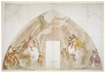 Singing and Music-Making Angels: Preparatory Drawing for the Ceiling of Udine Cathedral