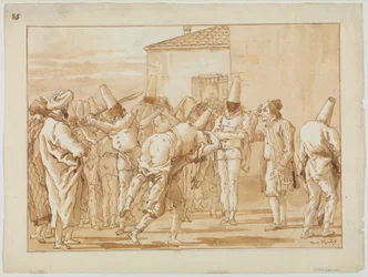 The Flogging of Punchinello, c.1800