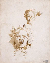 The Head of Medusa, and the Head of a Satyr