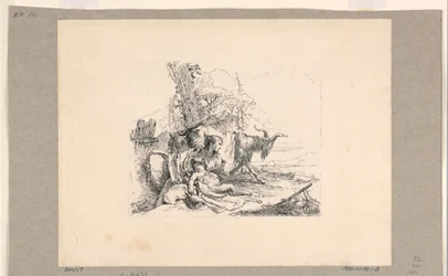 Woman with an Infant Satyr, from the Vari Capricci