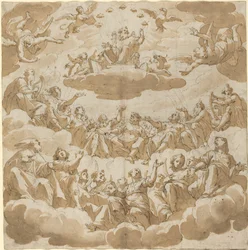 God Enthroned Surrounded by Saints