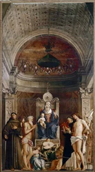 Altarpiece of Saint Job: Virgin and Child with Six Saints and Musicians Angels