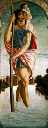 Polyptych of Saint Vincent Ferrier: Saint Christopher (left panel)