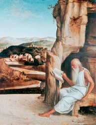 St Jerome Reading in a Landscape
