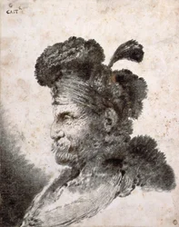 Head of an Oriental in Profile to the Left