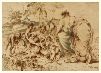 A Family in a Desert Landscape