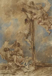 Crucifixion with the Virgin, Saints John and Mary Magdalene and God the Father, c.1651